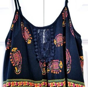 American Rag Paisley Tank with Embroidered Detail